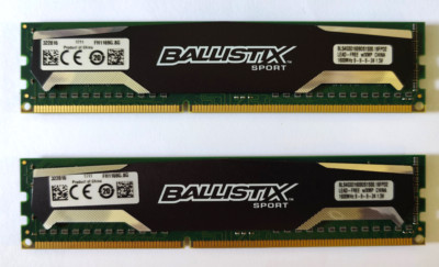 Ballistix Sport 8GB (2x4GB) DDR3 1600MHz (BLS4G3D1609DS1S00)