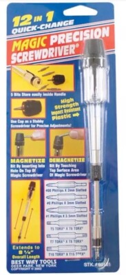 Best Way Tools 12-in-1 Slotted Magic Precision Screwdriver 60101 Quick Change