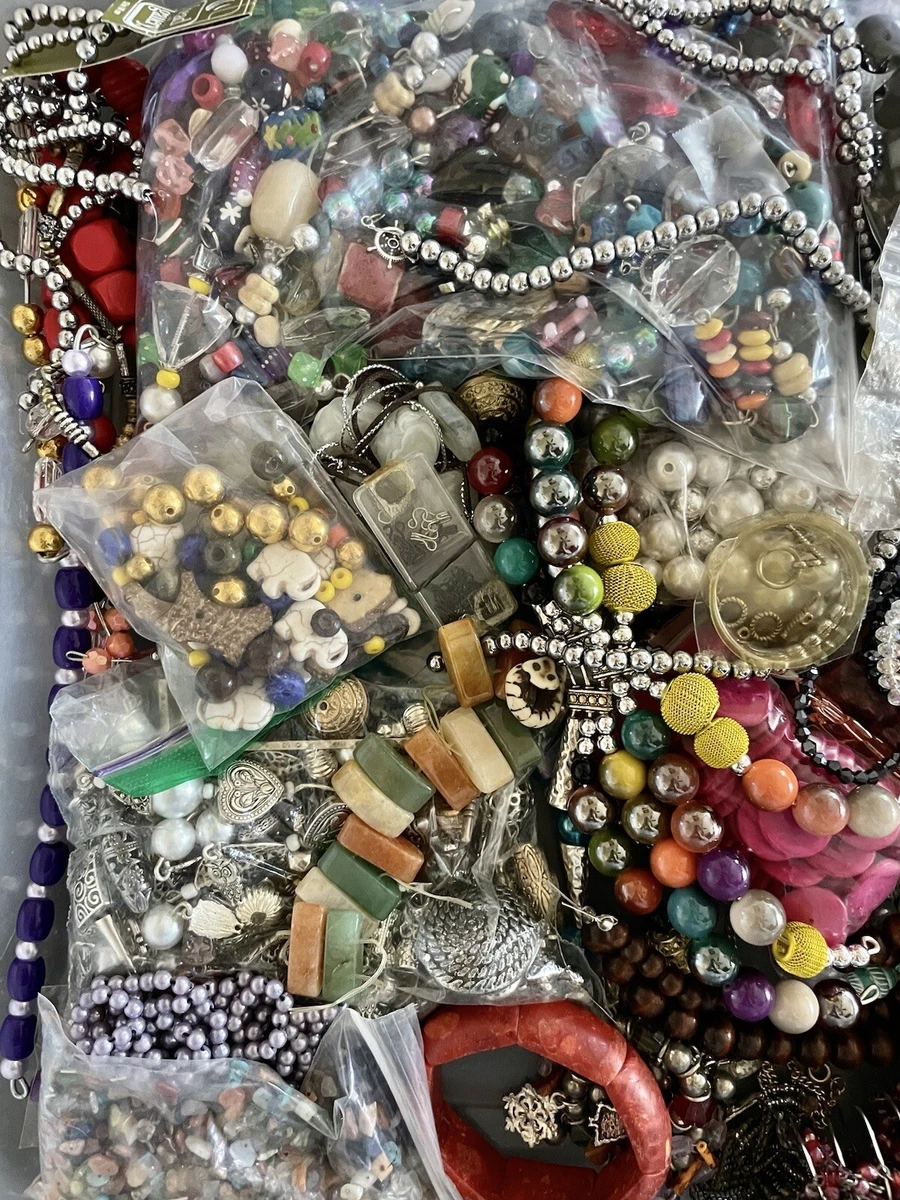 10 Pounds of Assorted Jewelry Beads & Findings for Jewelry making &  crafting.