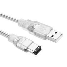 Firewire To USB Adapter Cable IEEE 1394 6 Pin Male To USB 2.0 A Male 6ft