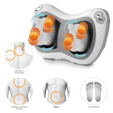 Massagekissen Shiatsu elektrisch Wärmefunktion 3 Stufen Nacken Rücken Neu OVP
