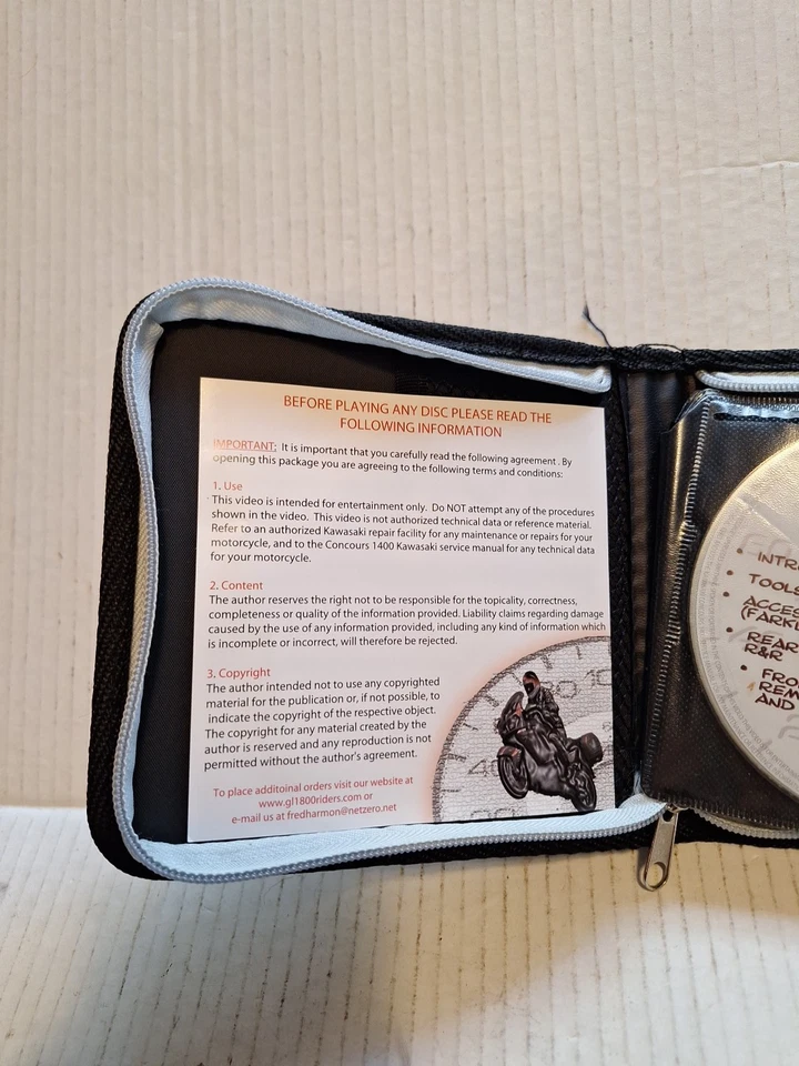 Juego de 10 discos DVD KAWASAKI CONCOURSE 1400 mantenimiento moto Foto 3 de 4