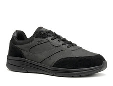 Scarpe Sneakers Geox U Klaiver pelle e camoscio nero