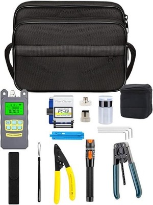 9 In 1 Faseroptik FTTH Toolkit mit FC-6S Fiber Cleaver und optischer Le