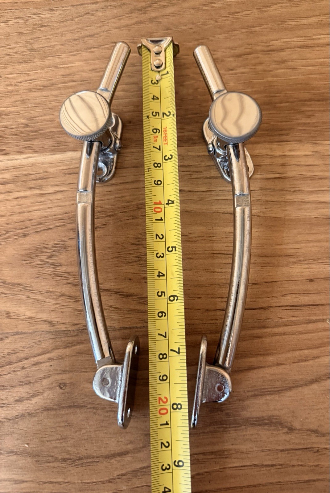 Vintage Boat Windshield Brackets Lot of 2 NOS Nice Chrome! 8” NEW OLD STOCK