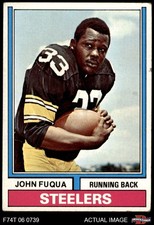 1974 Topps #13 John Fuqua Steelers Morgan St 3 - VG