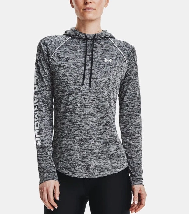 Under Armour Women's UA Velocity Wordmark Lightweight Gray Hoodie Size L