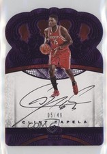 2016-17 Panini Preferred Crown Royale Purple 5/49 Clint Capela #155 Auto 6fs