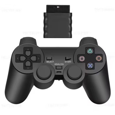 Wireless 2,4 GHz Game-Controller für PlayStation PS1/PS2 inkl. Empfänger Schwarz
