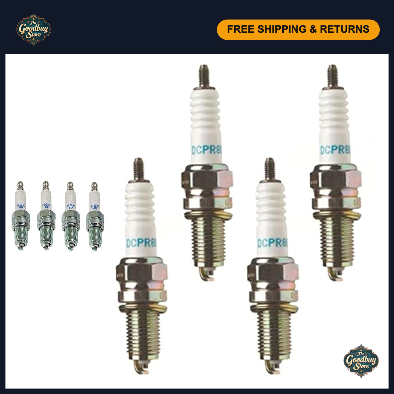 Standard Spark Plug DCPR8E - 4 Pack, High Performance, Reliable Engine Start