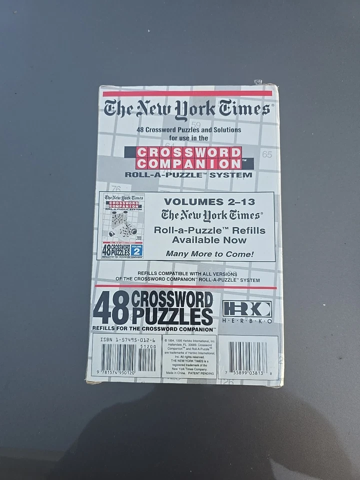 The New York Times Crossword Companion Roll-A-Puzzle System Recarga Vol 13 Nuevo Foto 2 de 2