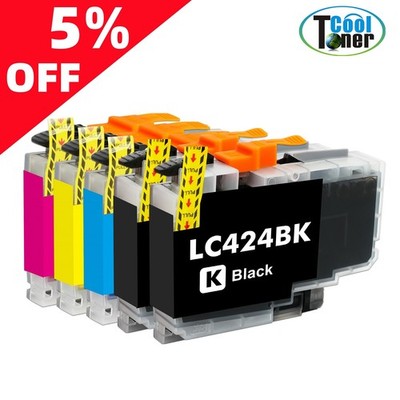 1-5x Patronen für Brother LC-424 LC424 DCP-J 1200DW 1200W 1200WE Mini 19 Biz-SL