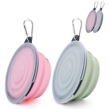 SLSON Collapsible Pet 2 Count (Pack of 1), Fairy Pink and Sprout Green 