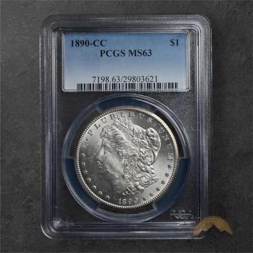 1890-CC Morgan Silver Dollar $1 - PCGS MS63 - Carson City