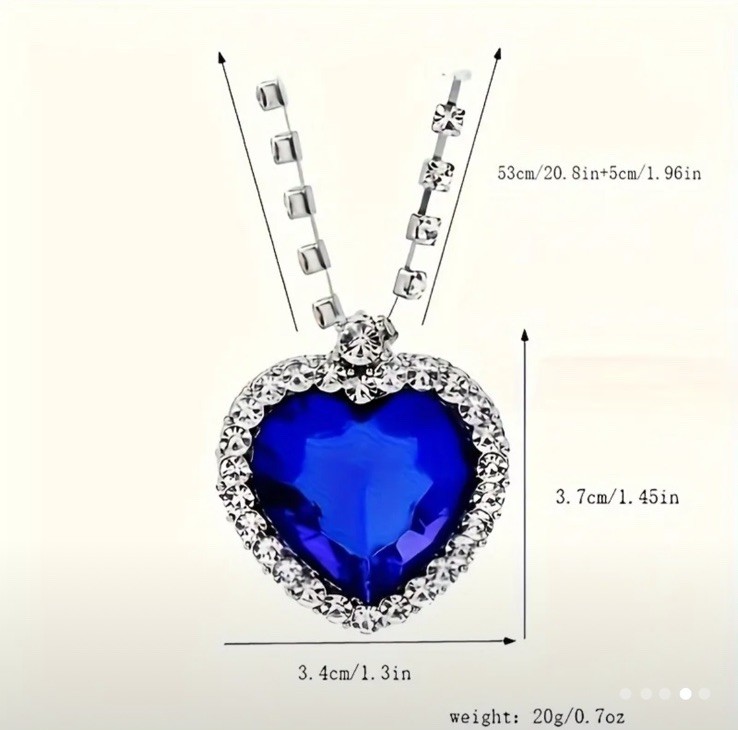 New Titanic Necklace Heart Of The Ocean Pendant Perfect Gift For