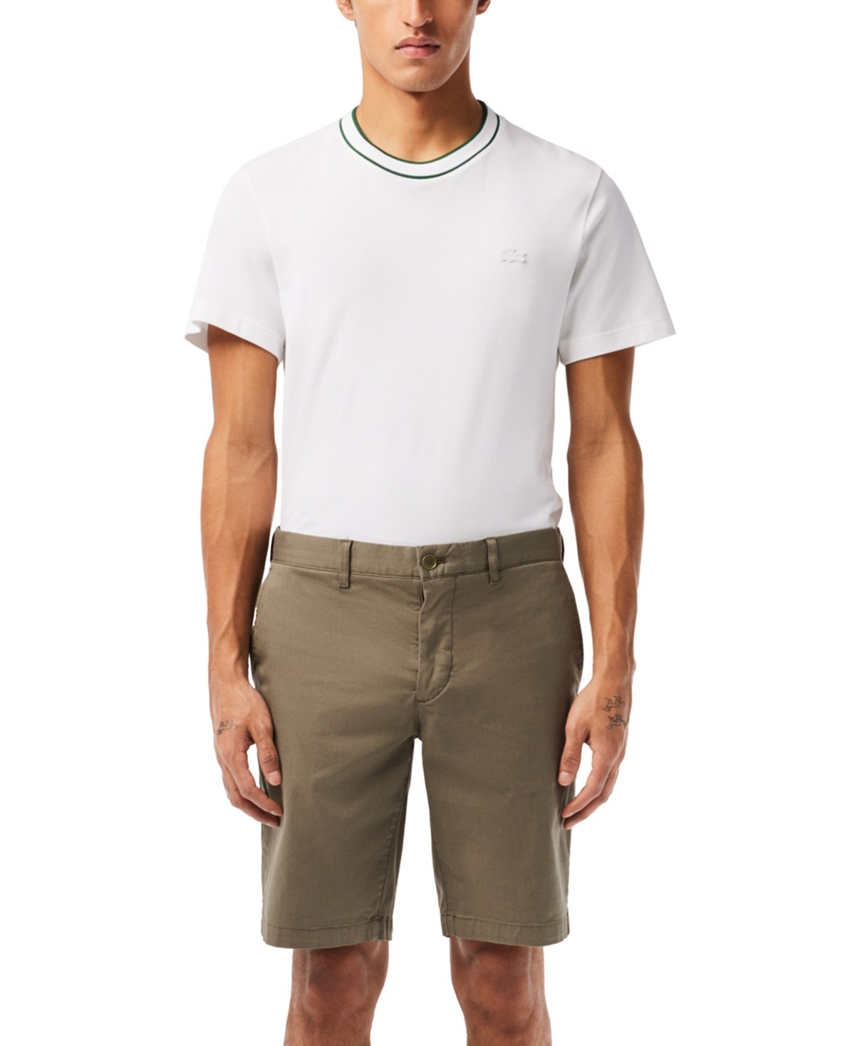 Мужские шорты-бермуды Lacoste Regular fit XXS 10 Зеленый однотонный 6090₽