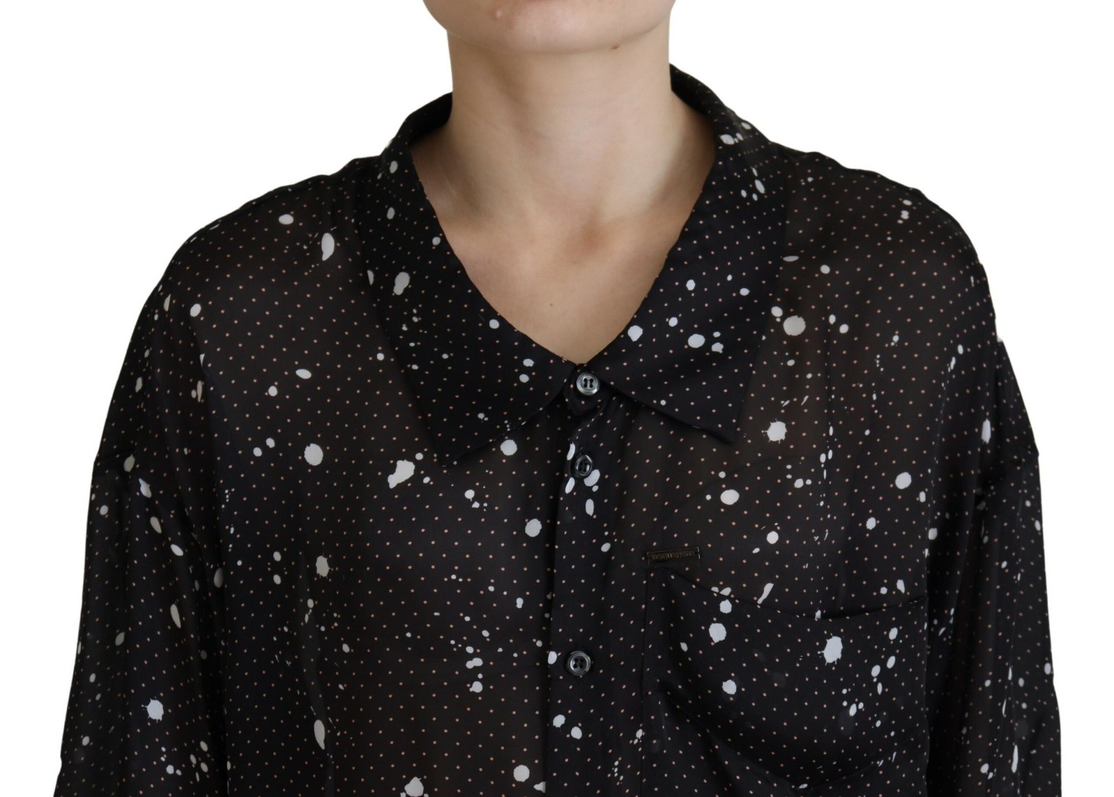 Dsquared² Black Polka Dots Collared Button Down B… - image 4