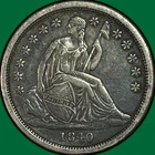 1840 No Drapery Seated Liberty Dime Choice Extremely Fine XF+/AU Coin #41979