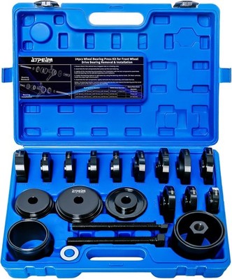 24-Pc Universal Wheel Bearing Press Kit for Easy Removal & Installation