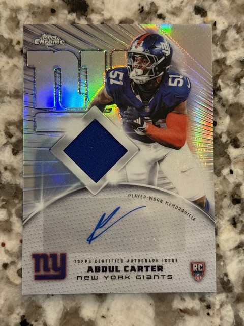 2025 Topps Chrome Abdul Carter Rookie Patch Auto - Giants