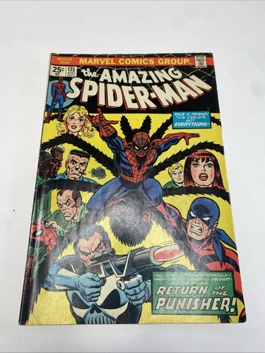 Amazing Spiderman #135 , Marvel Comic Book Tarantula Origin 2nd Punisher
