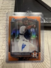 2025 Bowman Chrome Jancel Villarroel 1st True Orange Auto /25 Houston Astros