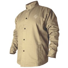 Black Stallion BXTN9C BSX Flame-Resistant Cotton Welding Jacket Khaki Large