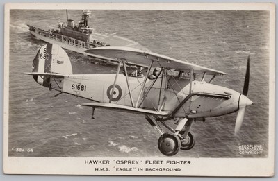 HAWKER ''OSPREY'' Flotte Kampfflugzeug RP Postkarte