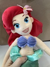 Disney Store Ariel The Little Mermaid Plush Stuffed Toy Doll 21" Tall. No Tag
