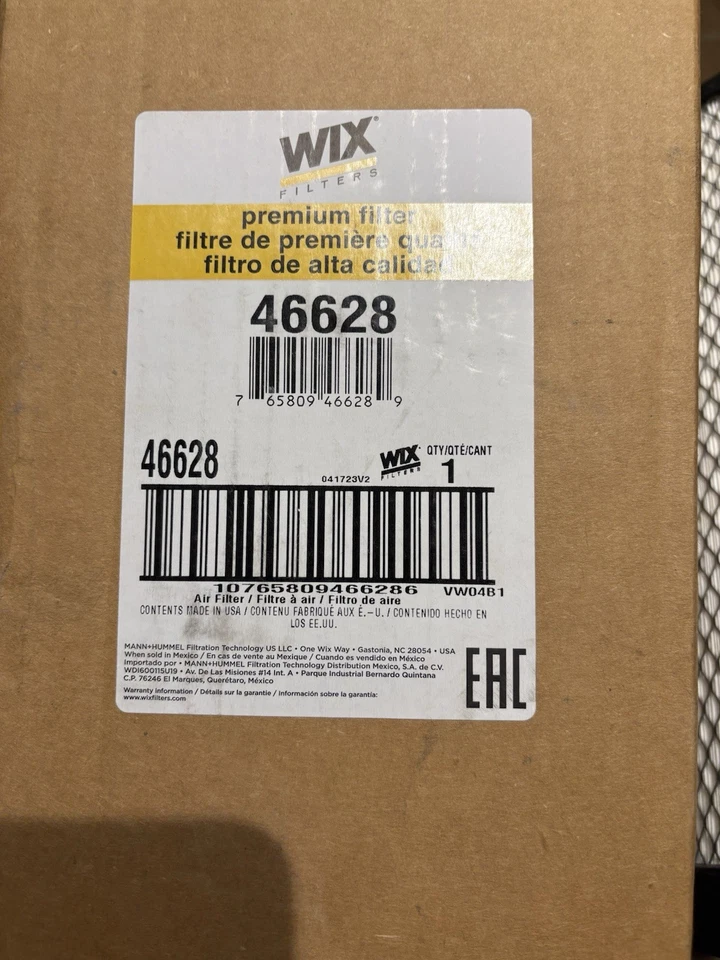 46628 WIX Air Filter Inner Interior Inside for International Harvester 9900i SFA Foto 2 de 4