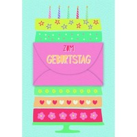 Geburtstag Geldkarte GlüCkwunschkarte Mit Umschlag Geburtstagstorte Mit Brennend
