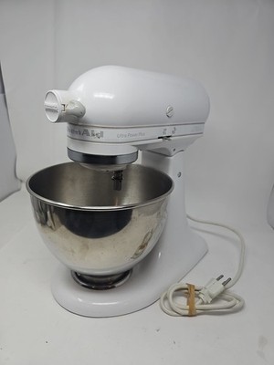 Kitchenaid White Stand Mixer KSM100PSWW Ultra Power Plus 300-Watt 5qt ''READ'' 