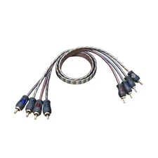 RECOIL RCI43 100% Oxygen Free Copper 4-Channel RCA Audio Cable, Twisted 3ft 