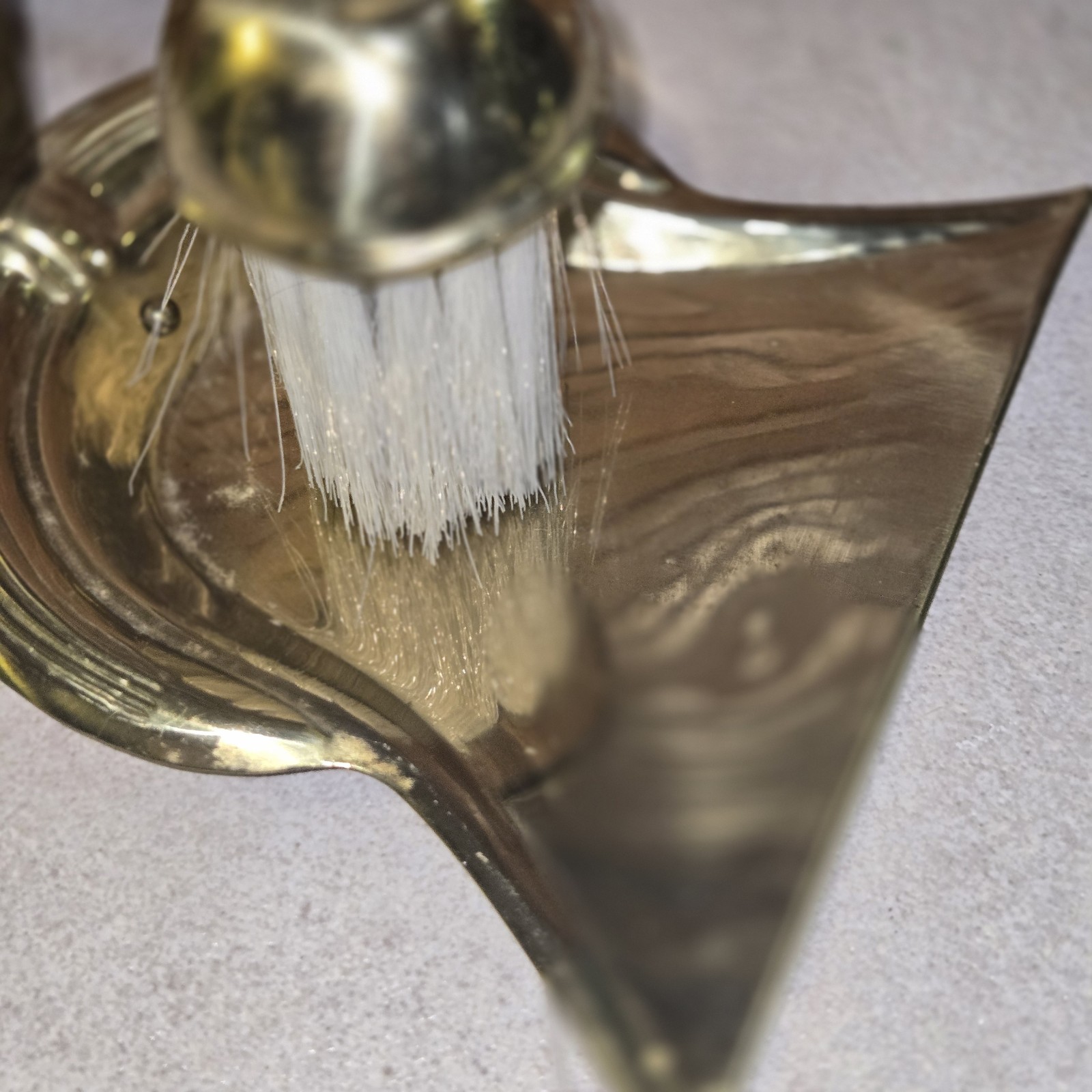 Vintage Brass Peerage Crumb Catcher & Brush See Description,  Collectable!