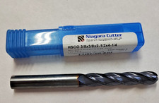 Niagara 3/8 x 3/8 x 2 1/2 x 4 1/4 Carbide Ball End Mill Ticn 4 FL
