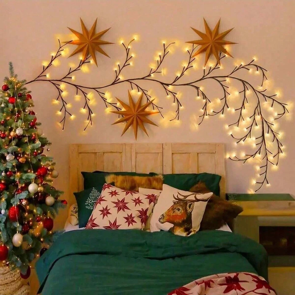 144LED Wall Tree Enchanted Willow Vine Lights Bendable Branch USB Fairy Lighting - Image 4 of 4