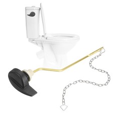 Toilet Handle Lever with Flapper Chains Side Mount, Black Bronze
