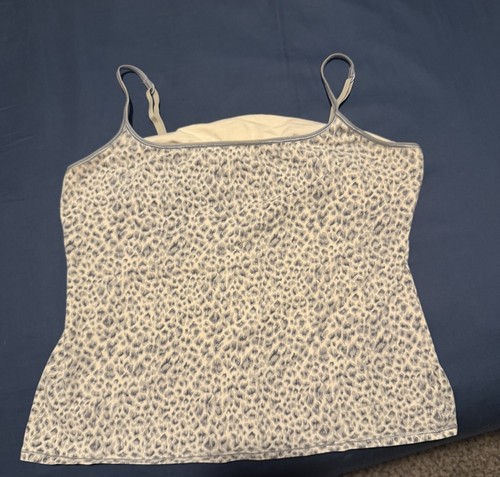 Victoria's Secret XL Animal Print Shaping Camisole Beige Gray Adjustable Straps