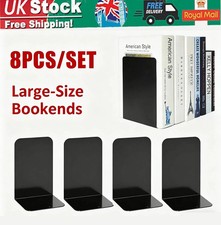 Bookends 4 Pair Metal Book Ends Book Organizer for Home Office School Supplies