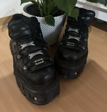 New Rock Herren Biker Knöchelstiefel Leder S...