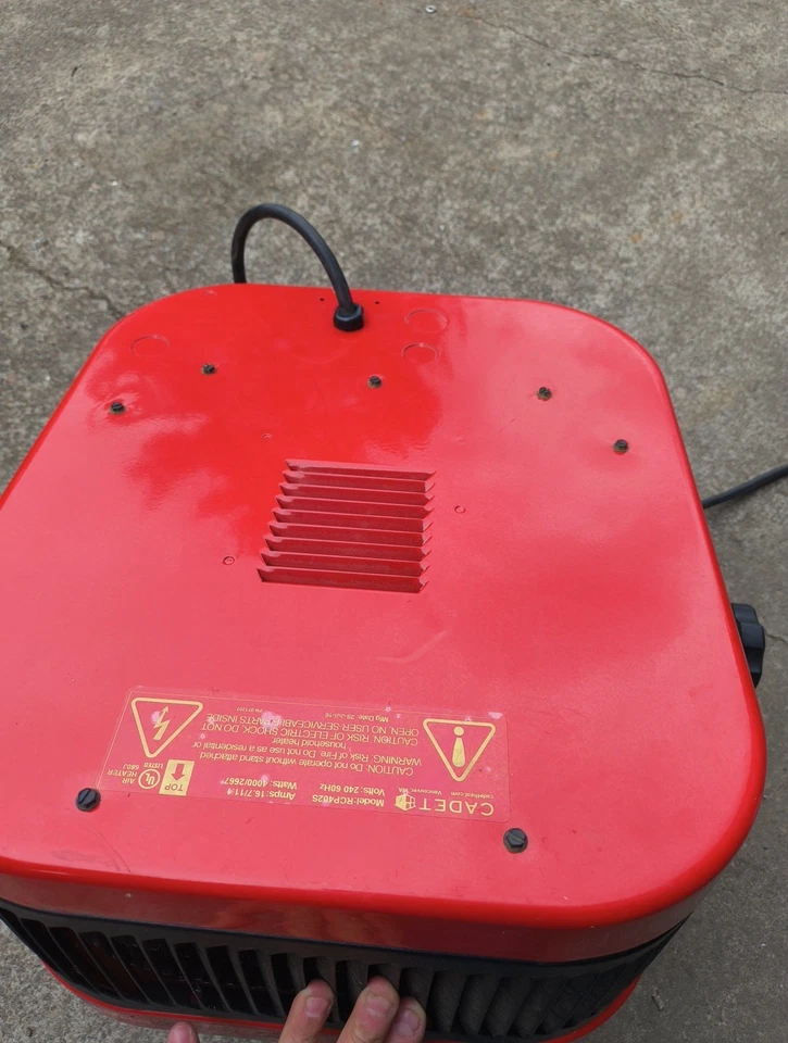 Cadet The Hot One RCP402S Portable Garage Heater - Red - Image 4 of 4
