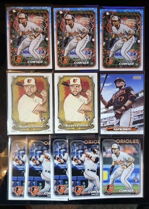 Colton Cowser Rookie Lot Of 11 Cards 2024 Topps Baseball
