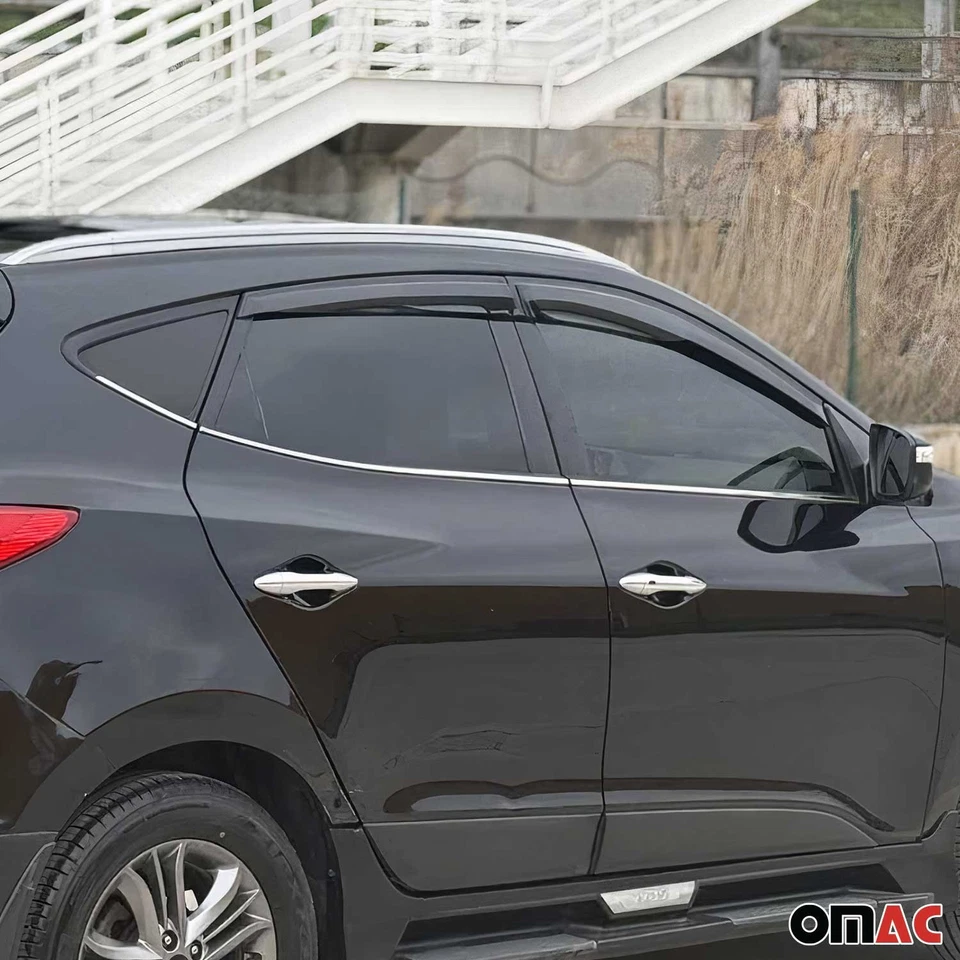 Transmisor de moldura de ventana para Hyundai Tucson 2010-2015 acero inoxidable 6 piezas Foto 3 de 4