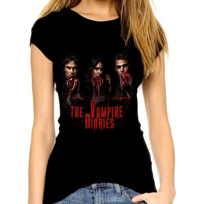 Twilight Vampire Diaries Cap Sleeve T-Shirt Schwarz   S 2XL   Kurzarm