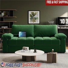 Comfort Loveseat Sofa W/ Storage USB Ports Plush Cushions Armrest Cozy Seating
