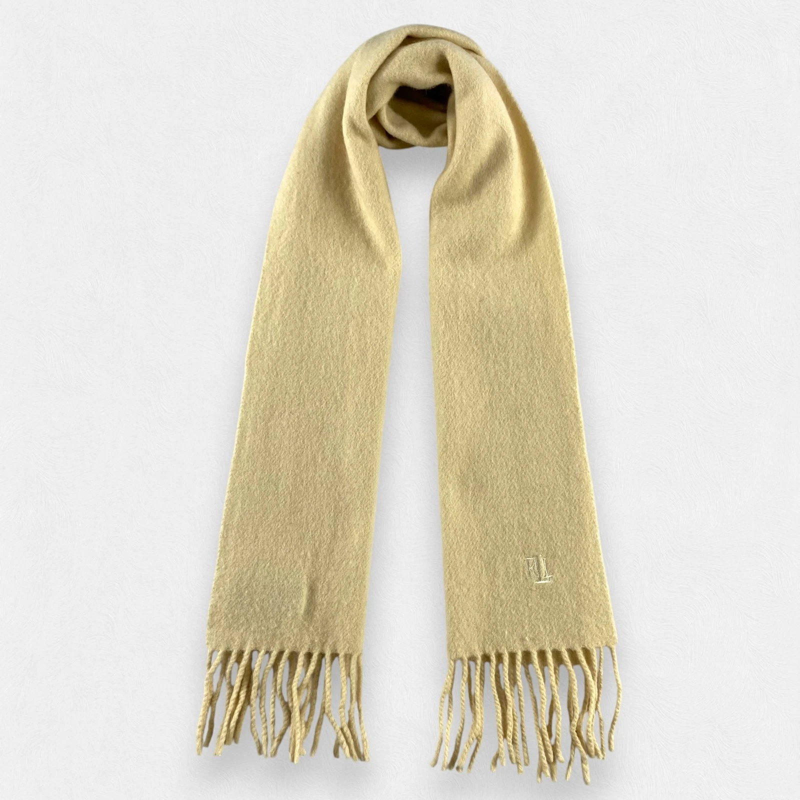 Vintage Lauren Ralph Lauren Scarf Muffler Wrap Wool Cashmere Unisex Scarves
