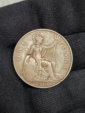 1918 KN King George v British 1d Coin Penny #5