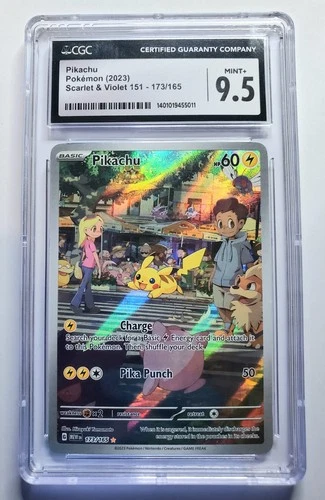 Pikachu 173/165 Sv: Scarlet & Violet 151 Holo SGC 9.5 Illustration Rare SV 151