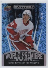 2023-24 Upper Deck Ovation World Premiere Blue 58/99 Simon Edvinsson #WP-38 1q2