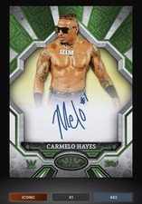 Carmelo Hayes - Green Break Out Signature - 2026 Topps Slam WWE Tier One Digital